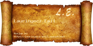Laurinyecz Emil névjegykártya
