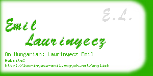 emil laurinyecz business card